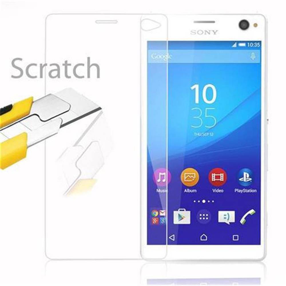 Cadorabo Panzer Folie für Sony Xperia C4 Schutzfolie in Transparent Gehärtetes Tempered Display-Schutzglas