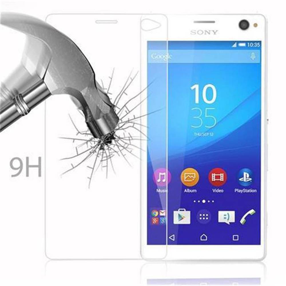 Cadorabo Panzer Folie für Sony Xperia C4 Schutzfolie in Transparent Gehärtetes Tempered Display-Schutzglas