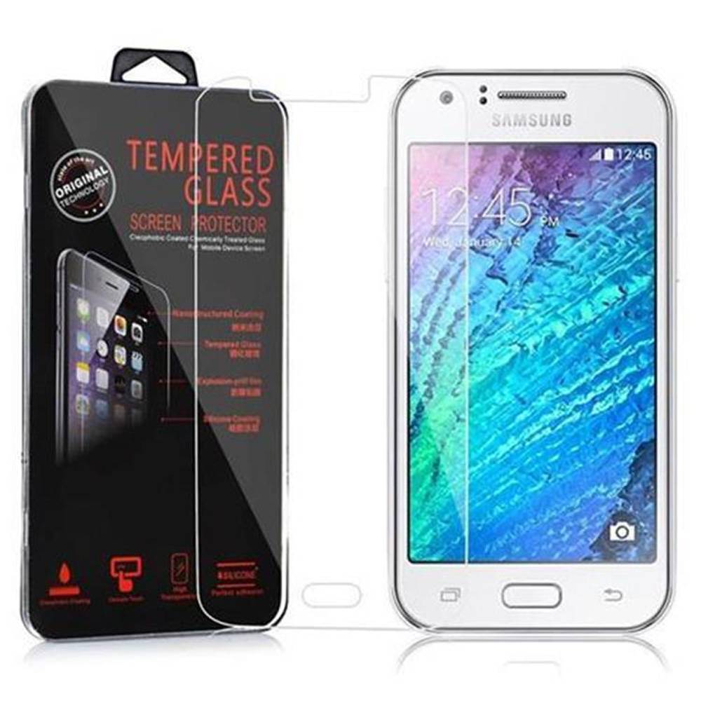 Cadorabo Panzer Folie für Samsung Galaxy J1 Schutzfolie in Transparent Gehärtetes Tempered Display-Schutzglas
