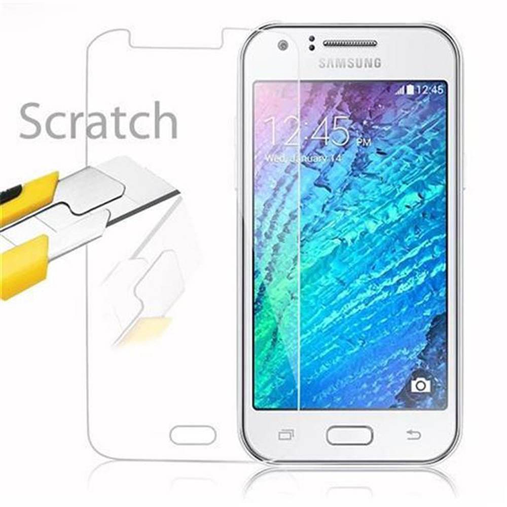 Cadorabo Panzer Folie für Samsung Galaxy J1 Schutzfolie in Transparent Gehärtetes Tempered Display-Schutzglas