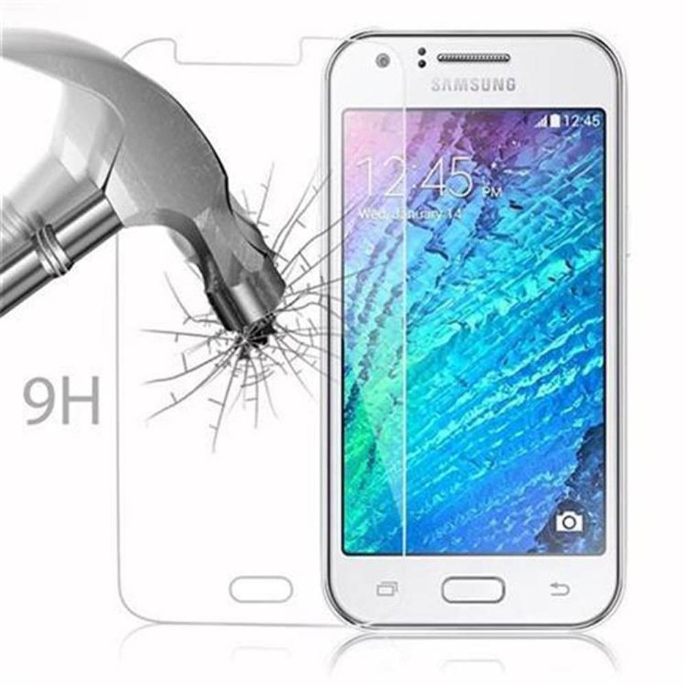 Cadorabo Panzer Folie für Samsung Galaxy J1 Schutzfolie in Transparent Gehärtetes Tempered Display-Schutzglas