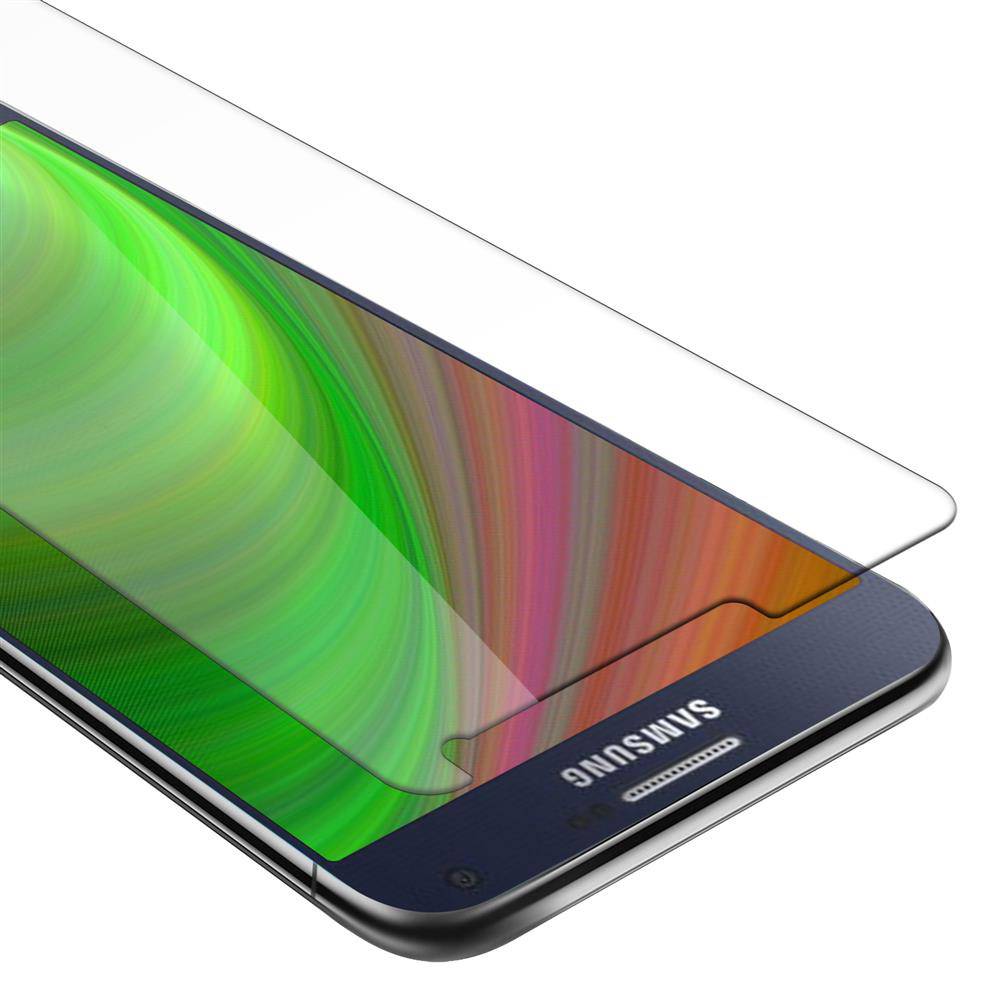 Cadorabo Panzer Folie für Samsung Galaxy A7 2015 Schutzfolie in Transparent Gehärtetes Tempered Display-Schutzglas
