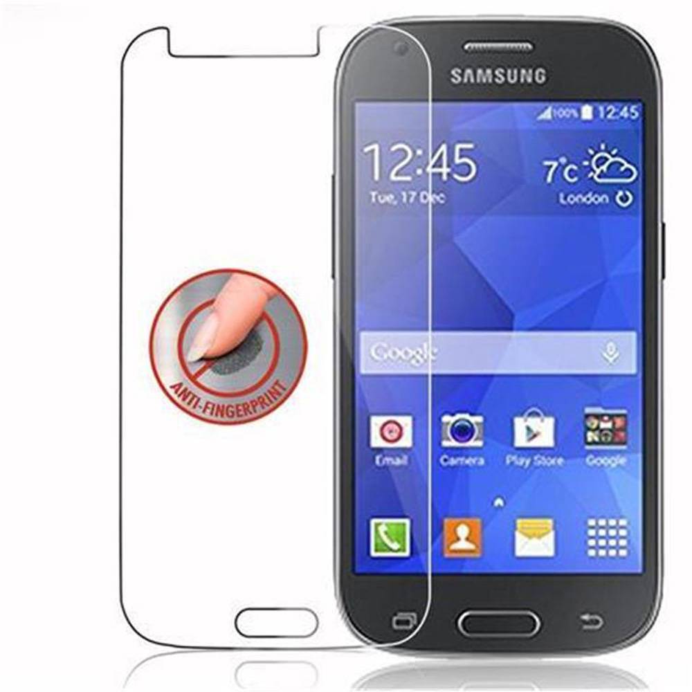 Cadorabo Panzer Folie für Samsung Galaxy ACE 4 Schutzfolie in Transparent Gehärtetes Tempered Display-Schutzglas