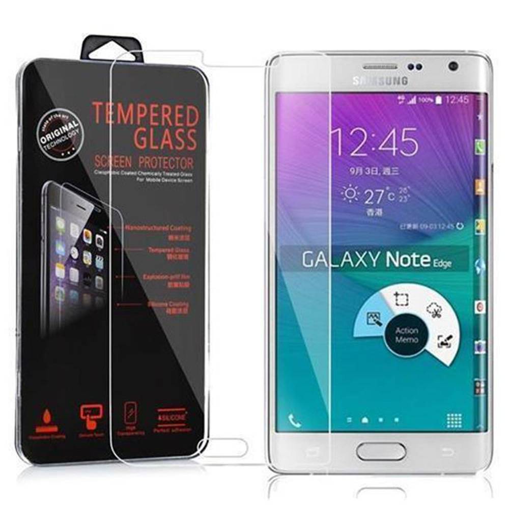 Cadorabo Panzer Folie für Samsung Galaxy S6 EDGE Schutzfolie in Transparent Gehärtetes Tempered Display-Schutzglas