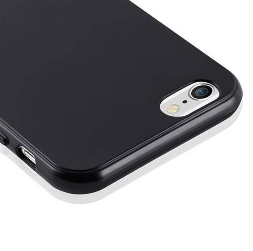 Cadorabo Hülle für Apple iPhone 6 / 6S Schutz Hülle in Schwarz Schutzhülle TPU Silikon Cover Etui Case