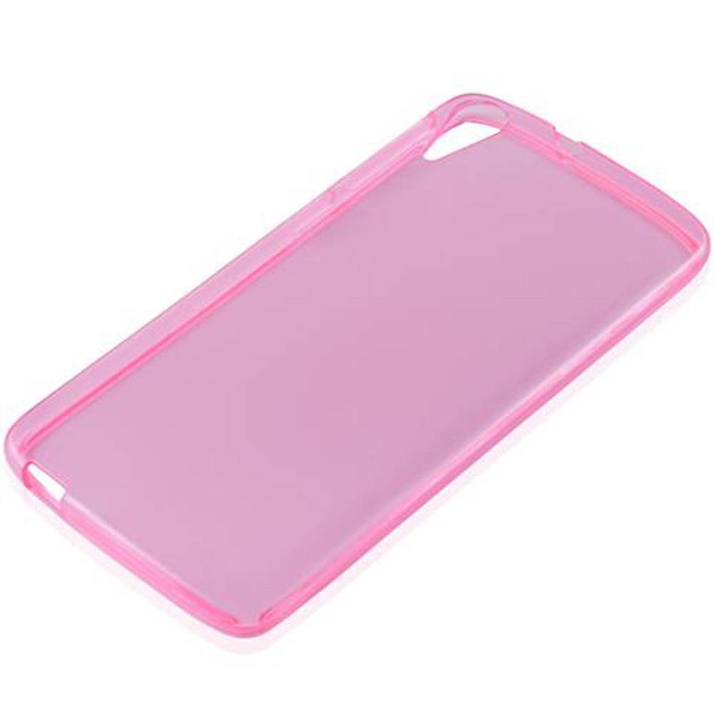 Cadorabo Hülle für HTC Desire 828 Schutz Hülle in Pink Schutzhülle TPU Silikon Cover Etui Case