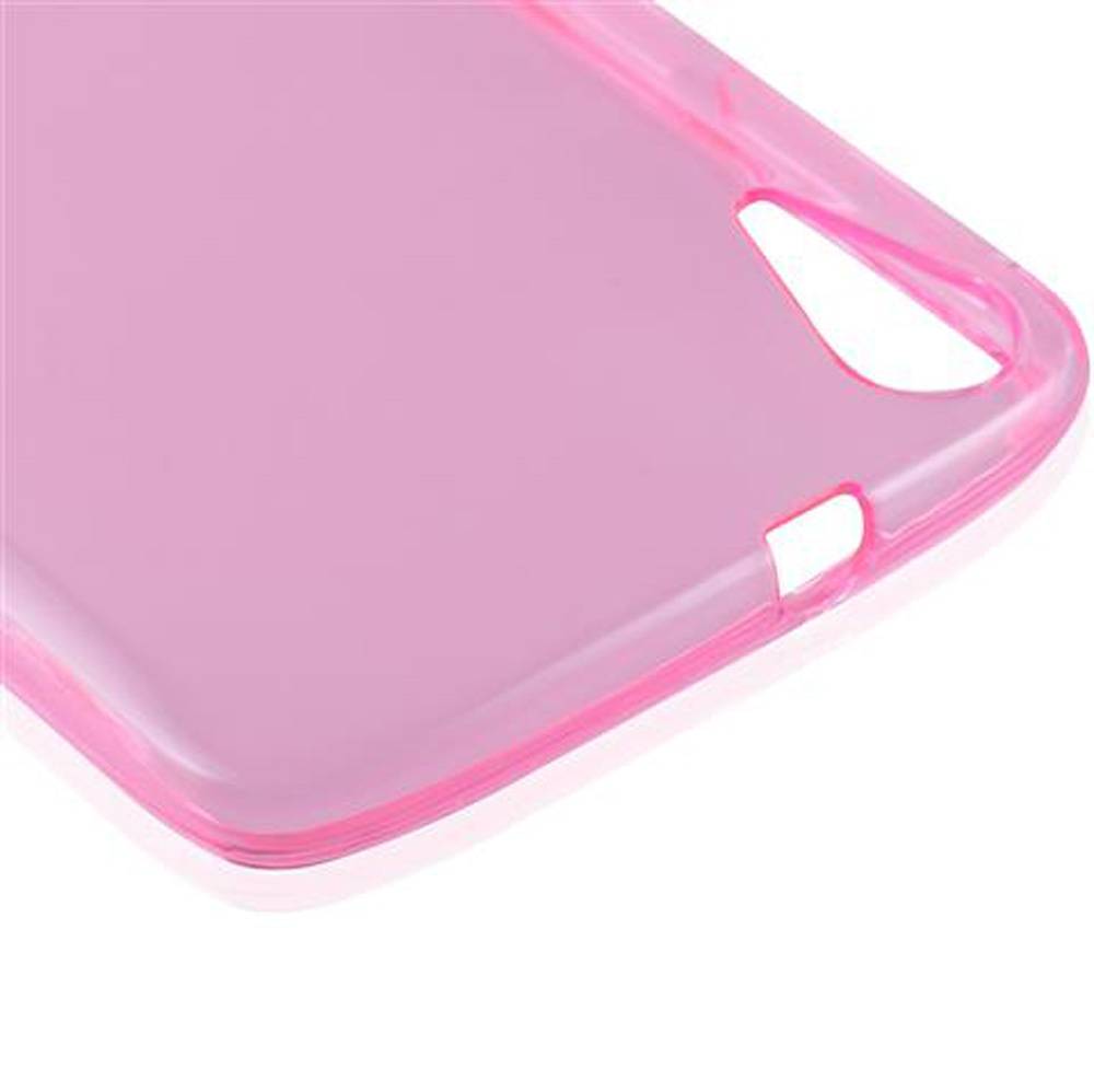 Cadorabo Hülle für HTC Desire 828 Schutz Hülle in Pink Schutzhülle TPU Silikon Cover Etui Case