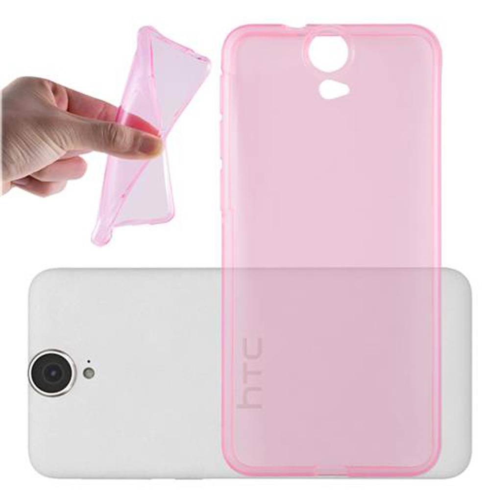 Cadorabo Hülle für HTC ONE E9 Schutz Hülle in Pink Schutzhülle TPU Silikon Cover Etui Case