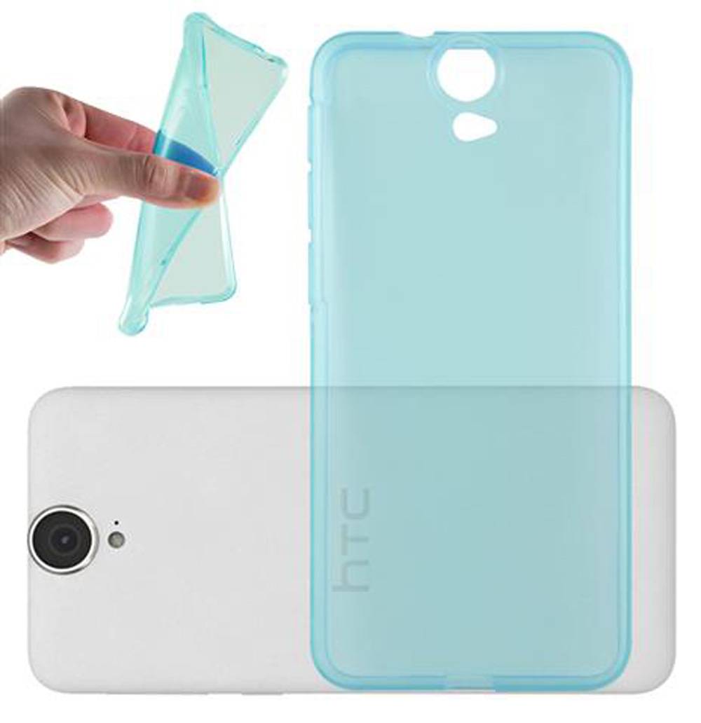 Cadorabo Hülle für HTC ONE E9 Schutz Hülle in Blau Schutzhülle TPU Silikon Cover Etui Case