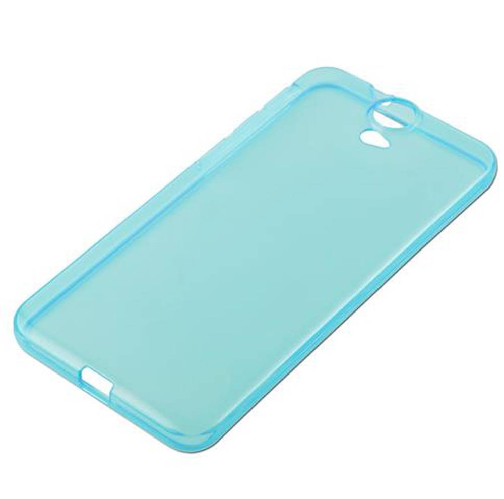 Cadorabo Hülle für HTC ONE E9 Schutz Hülle in Blau Schutzhülle TPU Silikon Cover Etui Case