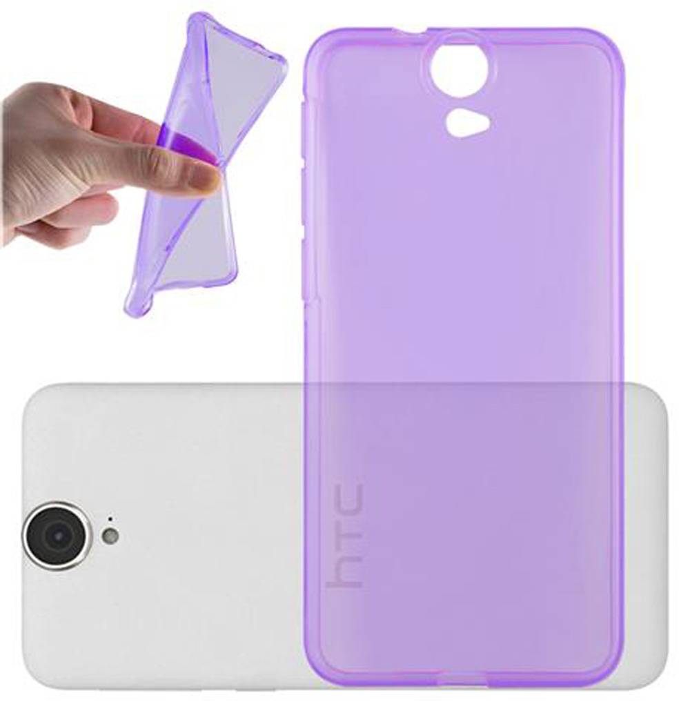 Cadorabo Hülle für HTC ONE E9 Schutz Hülle in Lila Schutzhülle TPU Silikon Cover Etui Case