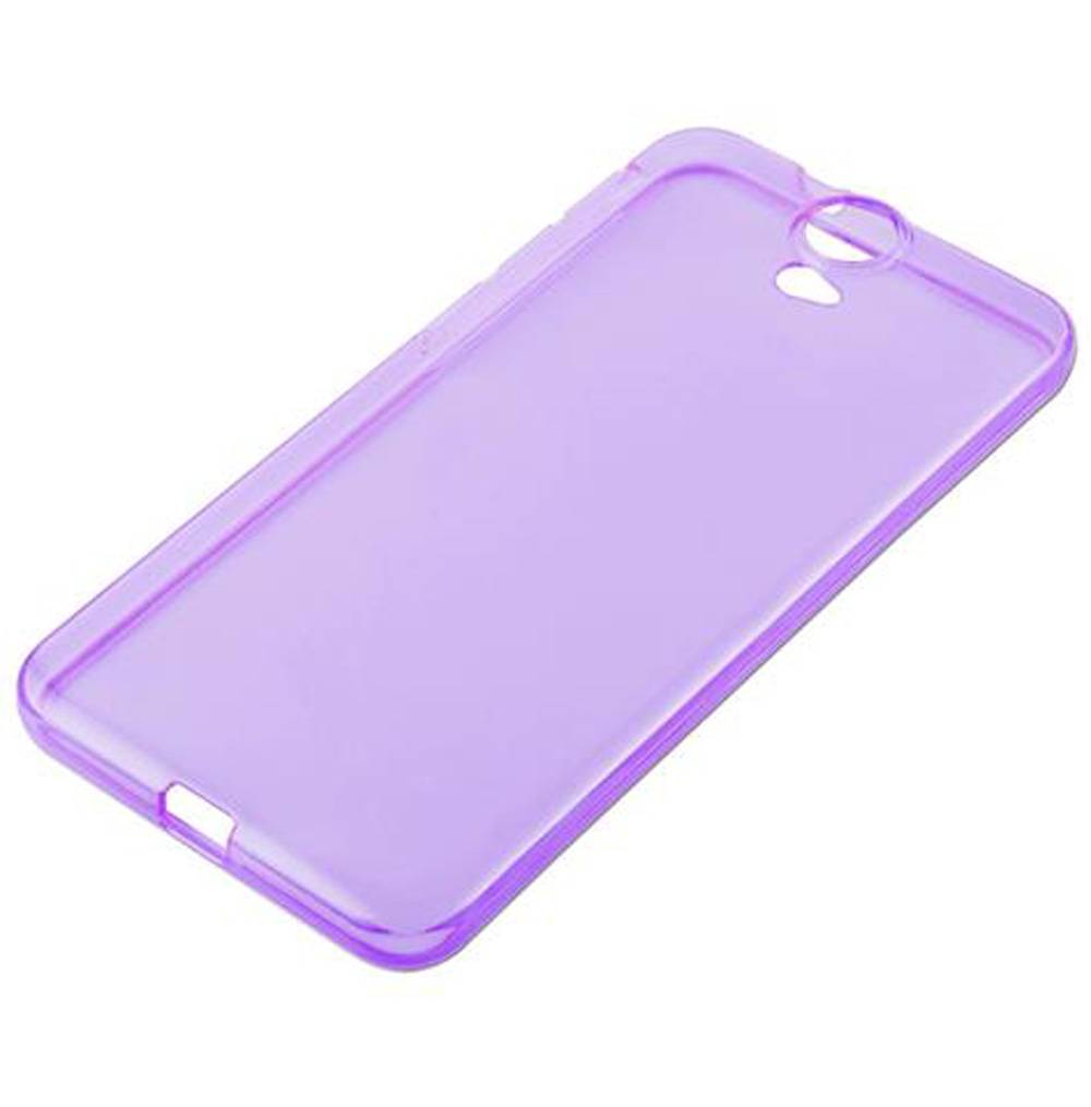 Cadorabo Hülle für HTC ONE E9 Schutz Hülle in Lila Schutzhülle TPU Silikon Cover Etui Case