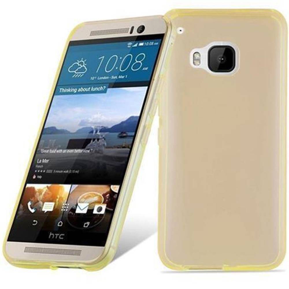 Cadorabo Hülle für HTC ONE M9 Schutz Hülle in Gelb Schutzhülle TPU Silikon Cover Etui Case