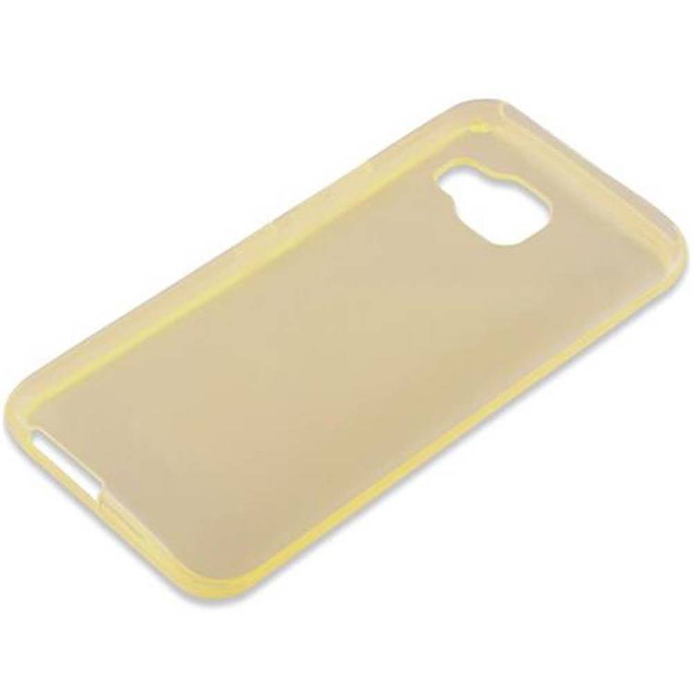 Cadorabo Hülle für HTC ONE M9 Schutz Hülle in Gelb Schutzhülle TPU Silikon Cover Etui Case
