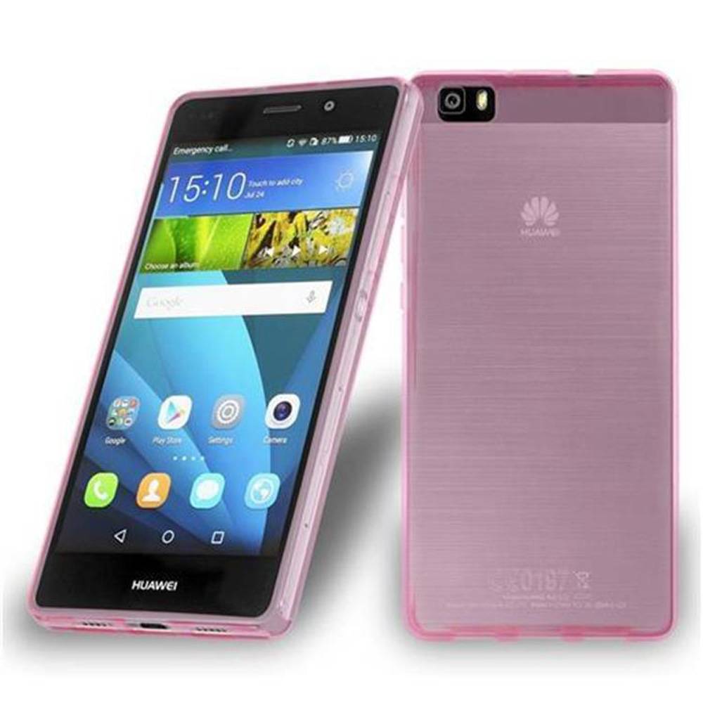 Cadorabo Hülle für Huawei P8 LITE 2015 Schutz Hülle in Pink Schutzhülle TPU Silikon Cover Etui Case