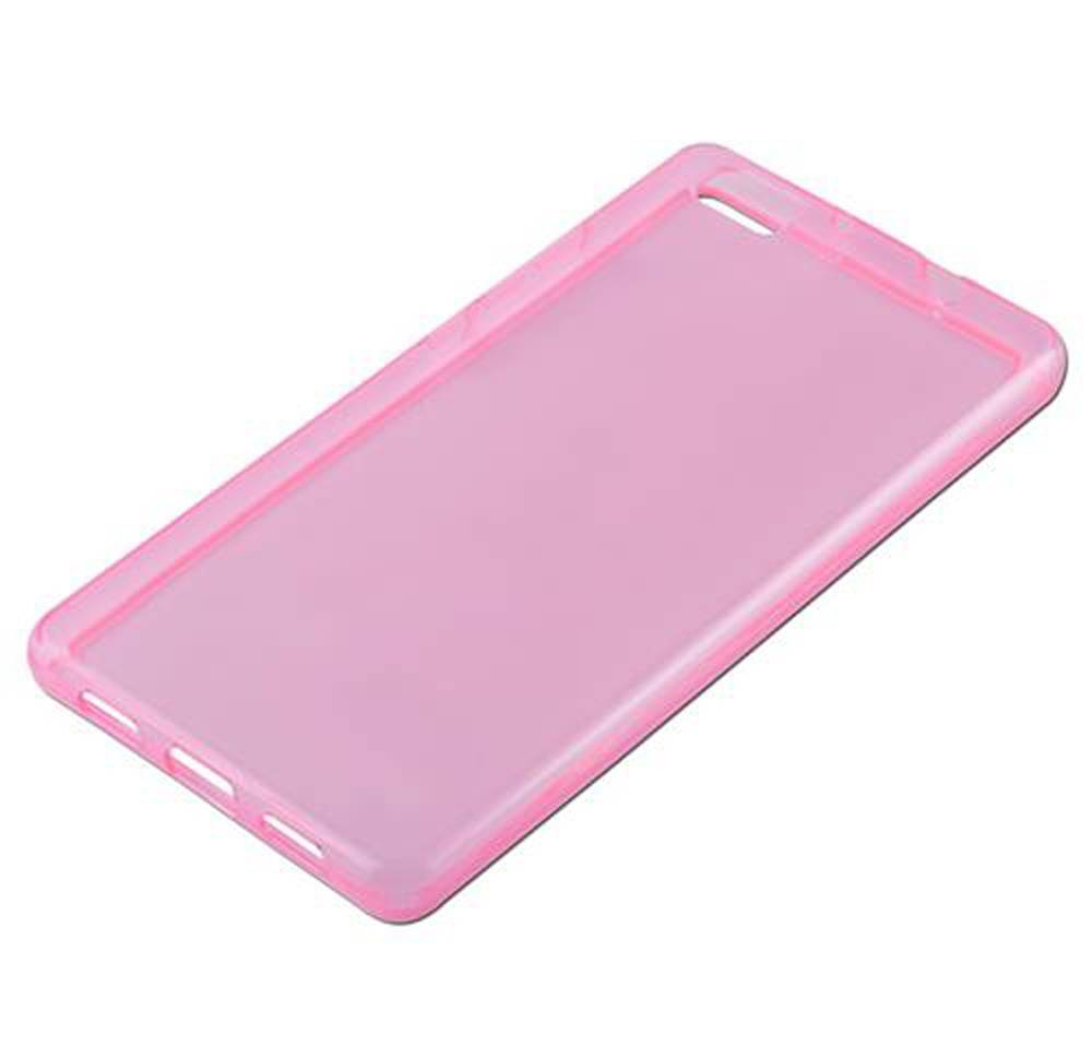 Cadorabo Hülle für Huawei P8 LITE 2015 Schutz Hülle in Pink Schutzhülle TPU Silikon Cover Etui Case