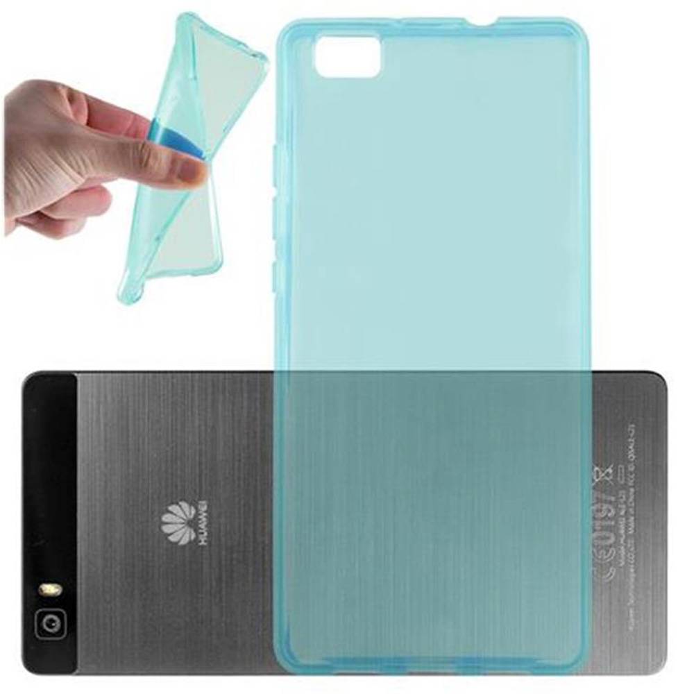 Cadorabo Hülle für Huawei P8 LITE 2015 Schutz Hülle in Blau Schutzhülle TPU Silikon Cover Etui Case