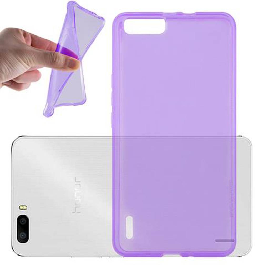 Cadorabo Hülle für Honor 6 PLUS Schutz Hülle in Lila Schutzhülle TPU Silikon Cover Etui Case