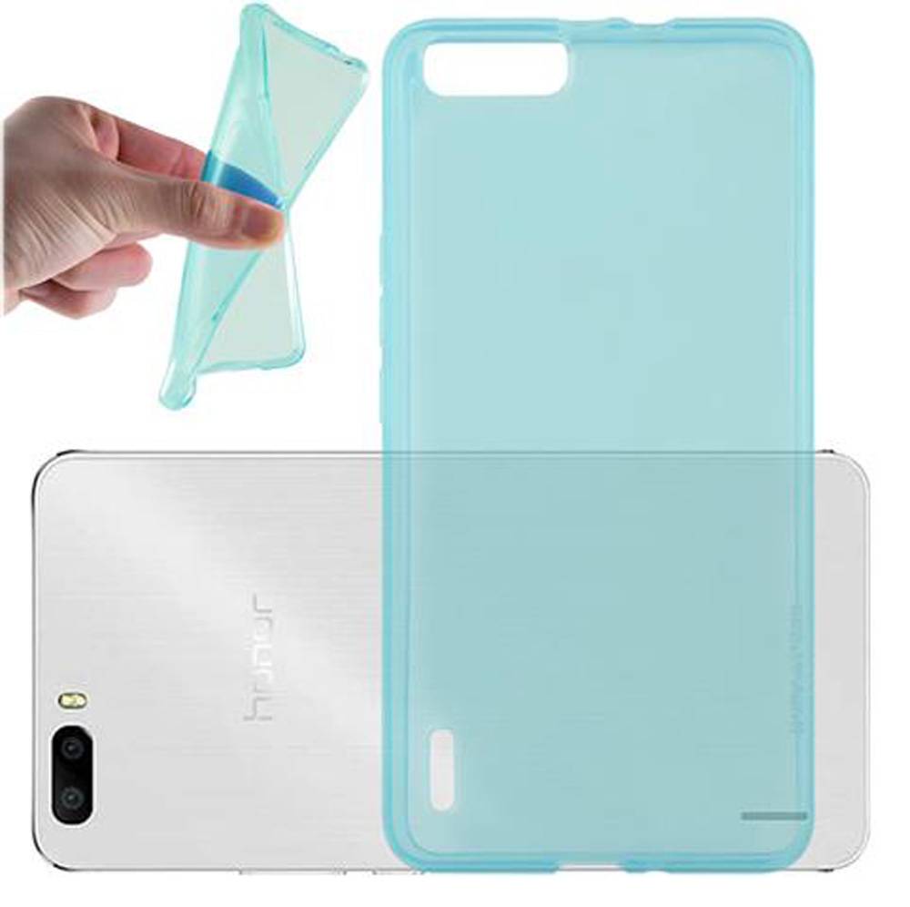 Cadorabo Hülle für Honor 6 PLUS Schutz Hülle in Blau Schutzhülle TPU Silikon Cover Etui Case