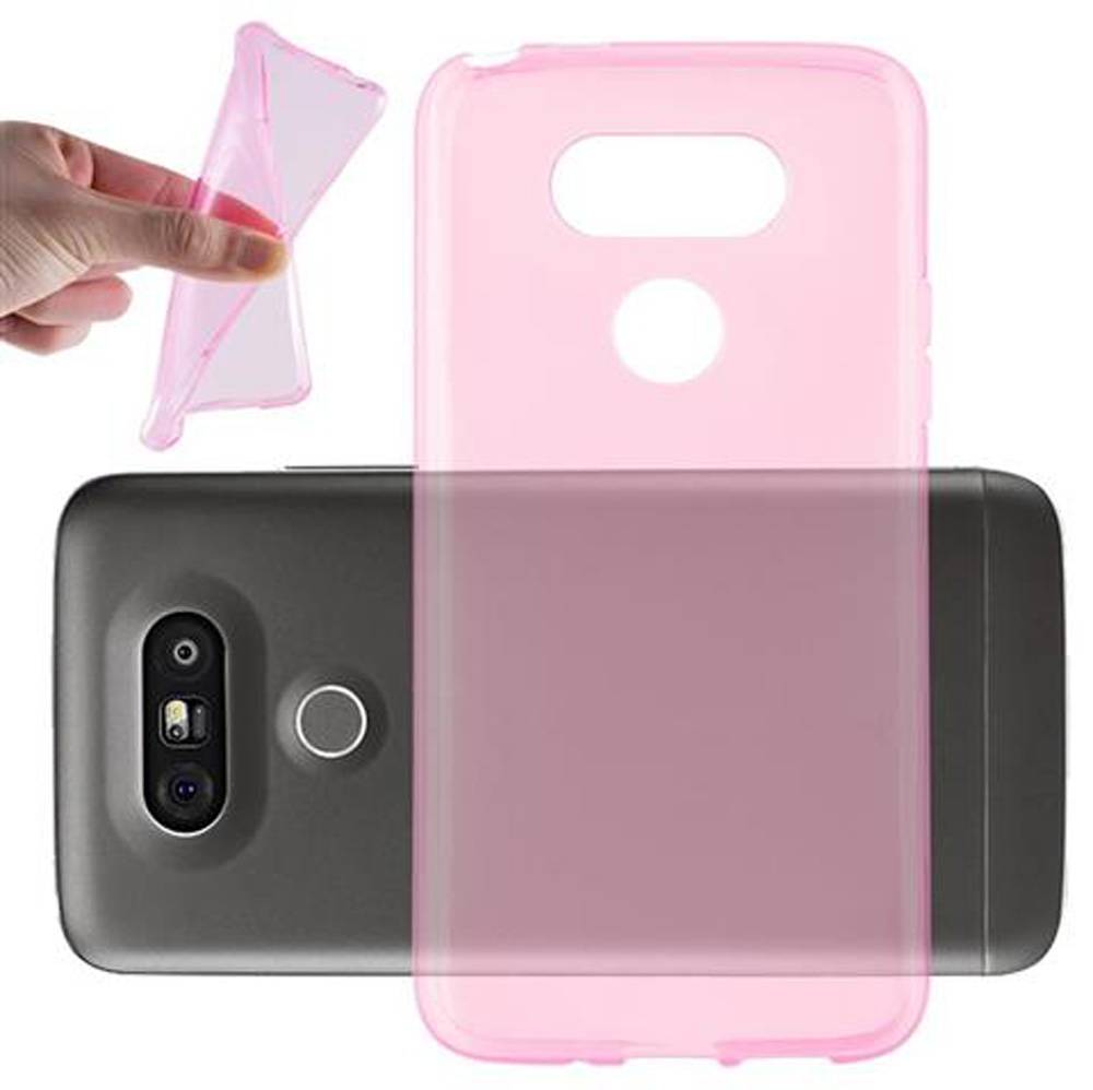 Cadorabo Hülle für LG G5 Schutz Hülle in Pink Schutzhülle TPU Silikon Cover Etui Case