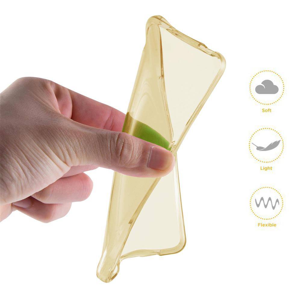 Cadorabo Hülle für LG G4C / G4 MINI / MAGNA Schutz Hülle in Gelb Schutzhülle TPU Silikon Cover Etui Case