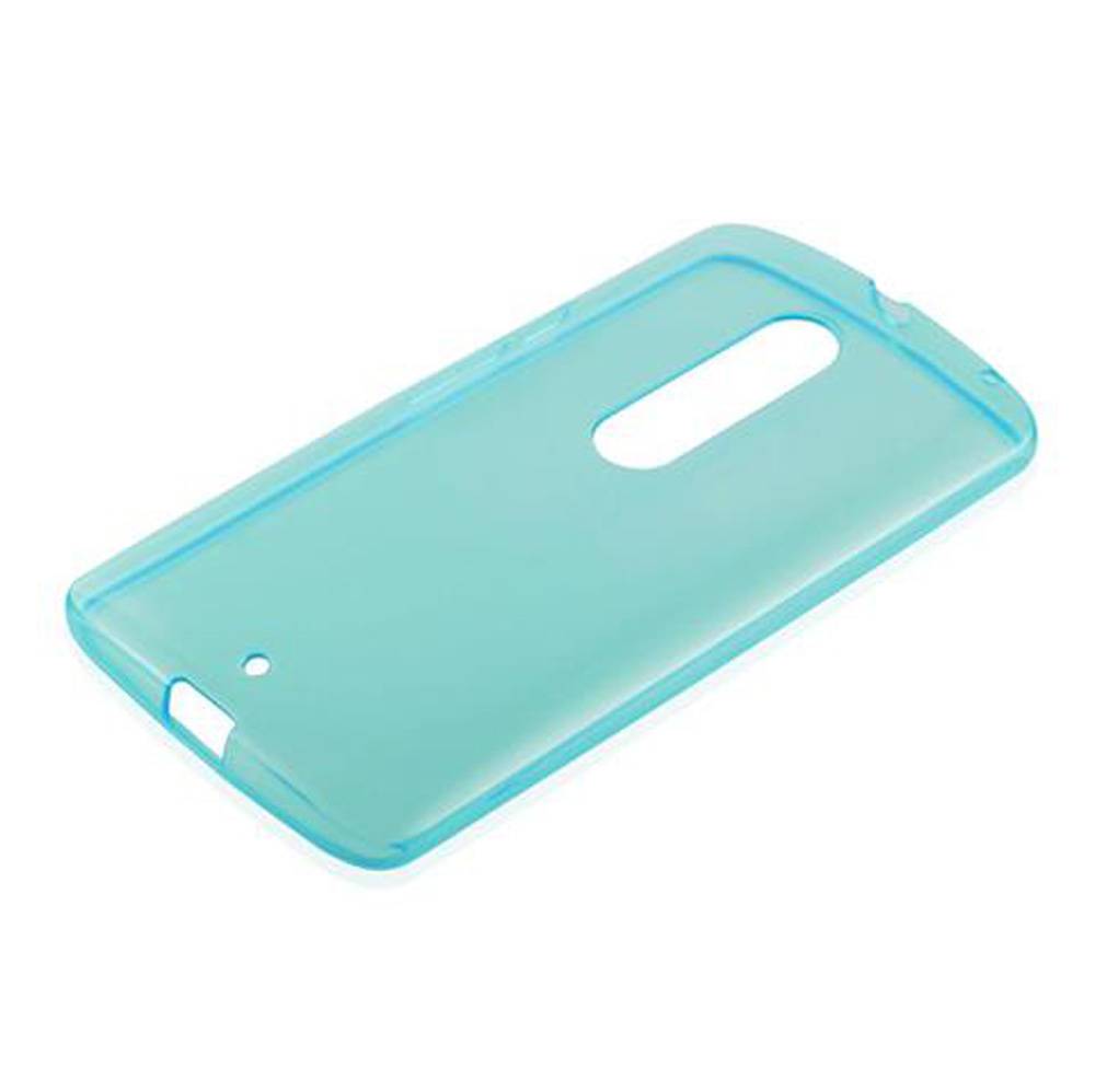 Cadorabo Hülle für Motorola MOTO X PLAY Schutz Hülle in Blau Schutzhülle TPU Silikon Cover Etui Case
