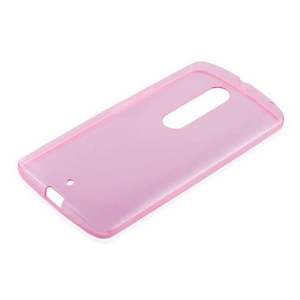 Cadorabo Hülle für Motorola MOTO X PLAY Schutz Hülle in Pink Schutzhülle TPU Silikon Cover Etui Case