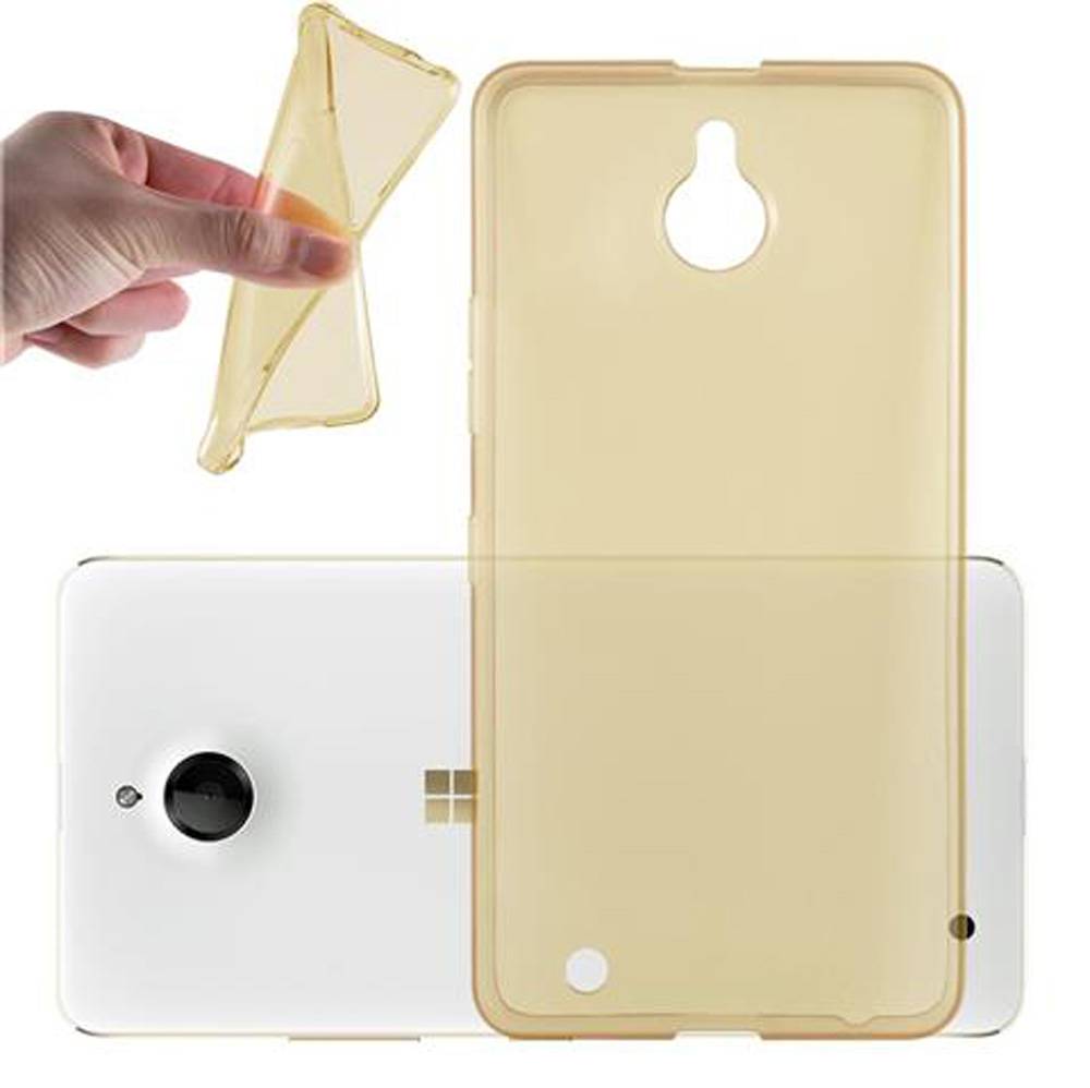 Cadorabo Hülle für Nokia Lumia 850 Schutz Hülle in Gelb Schutzhülle TPU Silikon Cover Etui Case