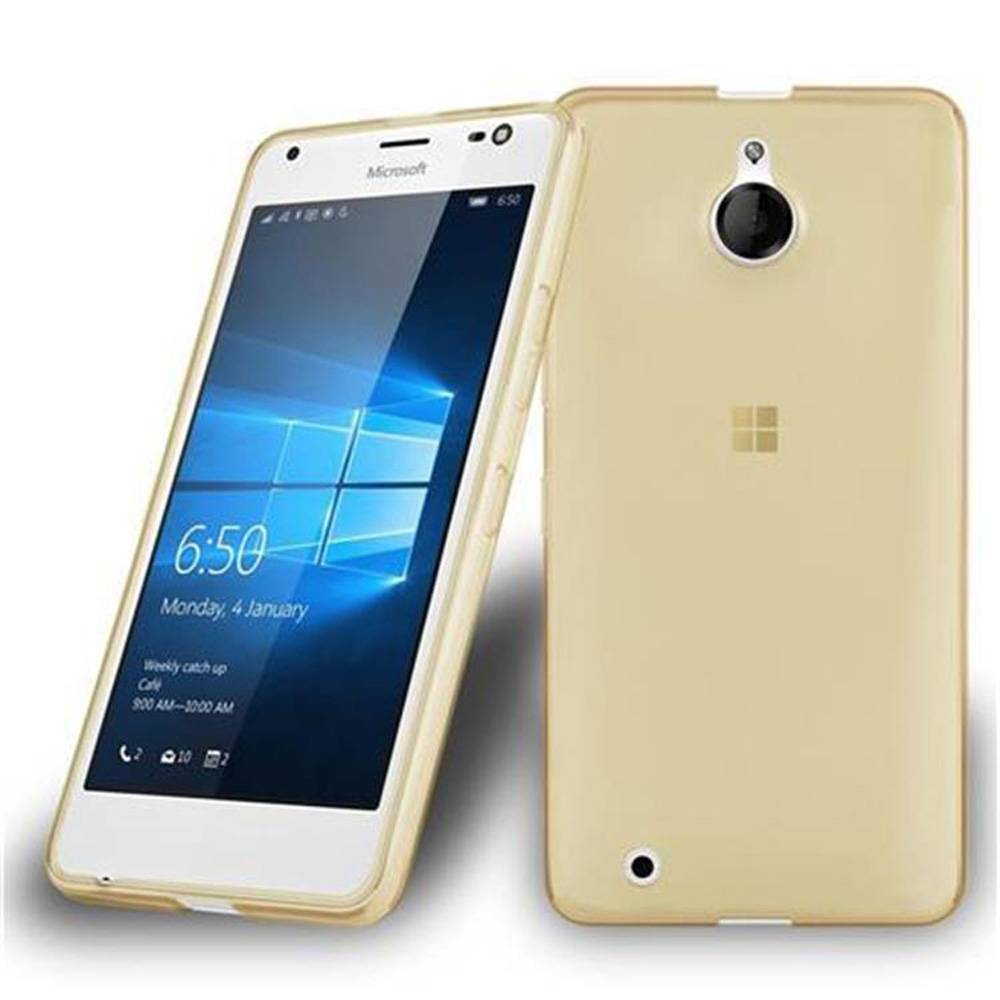 Cadorabo Hülle für Nokia Lumia 850 Schutz Hülle in Gelb Schutzhülle TPU Silikon Cover Etui Case