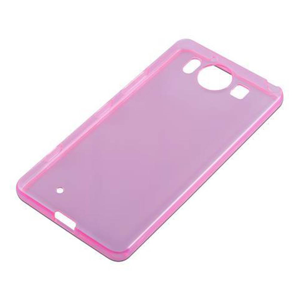 Cadorabo Hülle für Nokia Lumia 950 XL Schutz Hülle in Pink Schutzhülle TPU Silikon Cover Etui Case