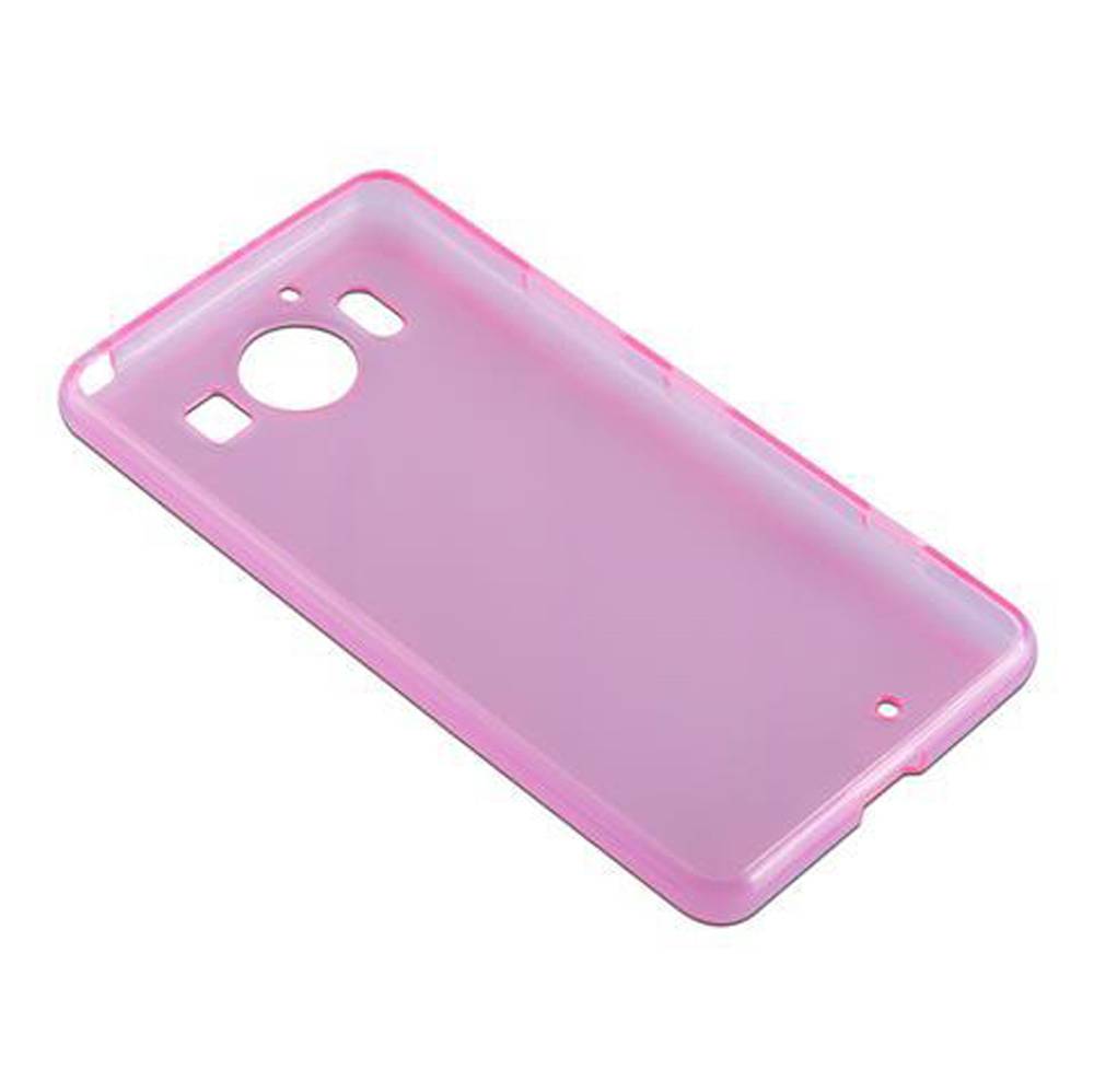 Cadorabo Hülle für Nokia Lumia 950 XL Schutz Hülle in Pink Schutzhülle TPU Silikon Cover Etui Case