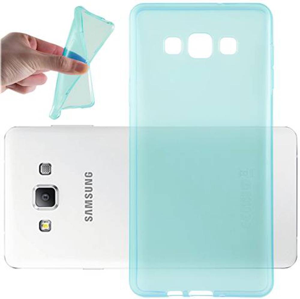 Cadorabo Hülle für Samsung Galaxy A7 2015 Schutz Hülle in Blau Schutzhülle TPU Silikon Cover Etui Case