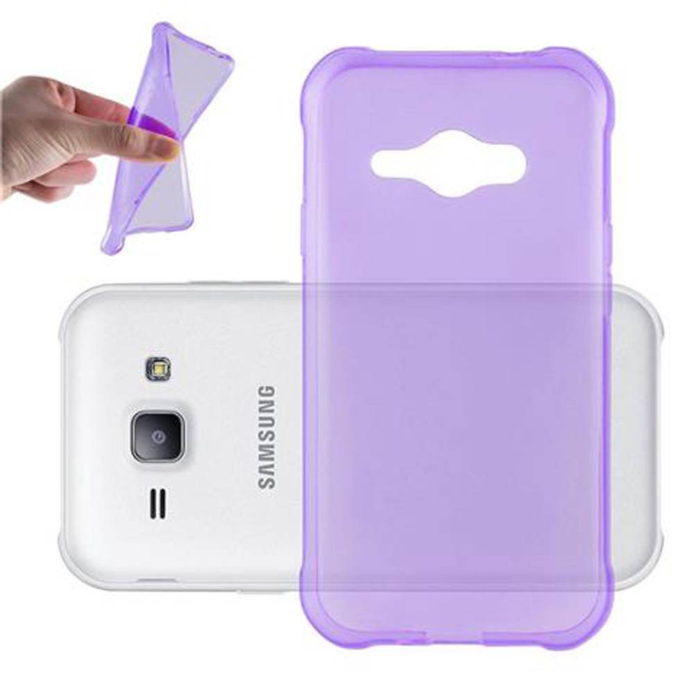 Cadorabo Hülle für Samsung Galaxy J1 ACE Schutz Hülle in Lila Schutzhülle TPU Silikon Cover Etui Case