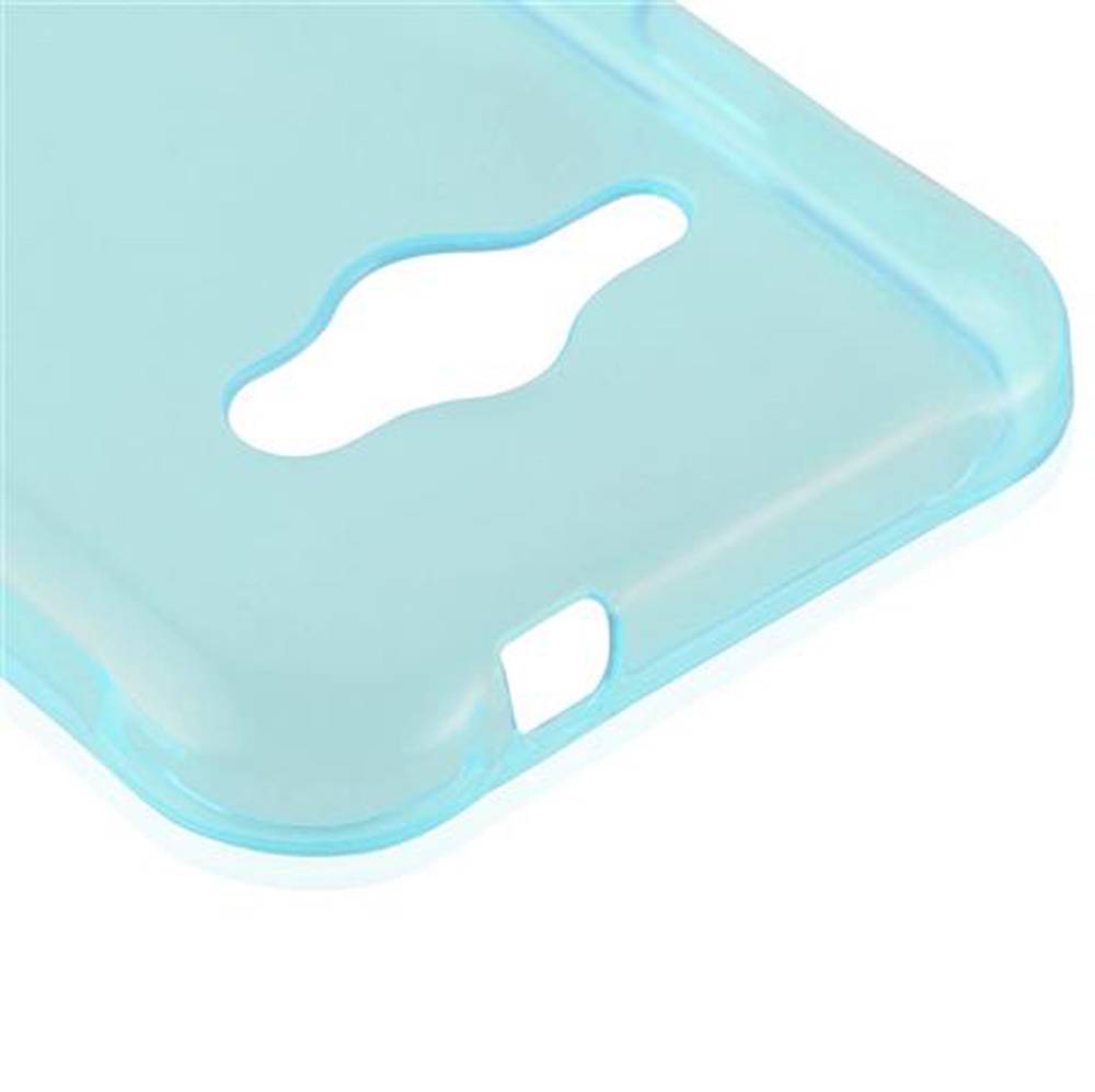 Cadorabo Hülle für Samsung Galaxy J1 ACE Schutz Hülle in Blau Schutzhülle TPU Silikon Cover Etui Case