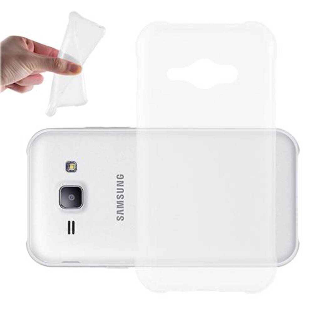 Cadorabo Hülle für Samsung Galaxy J1 ACE Schutz Hülle in Transparent Schutzhülle TPU Silikon Cover Etui Case