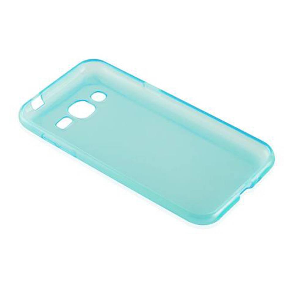 Cadorabo Hülle für Samsung Galaxy J2 2015 Schutz Hülle in Blau Schutzhülle TPU Silikon Cover Etui Case