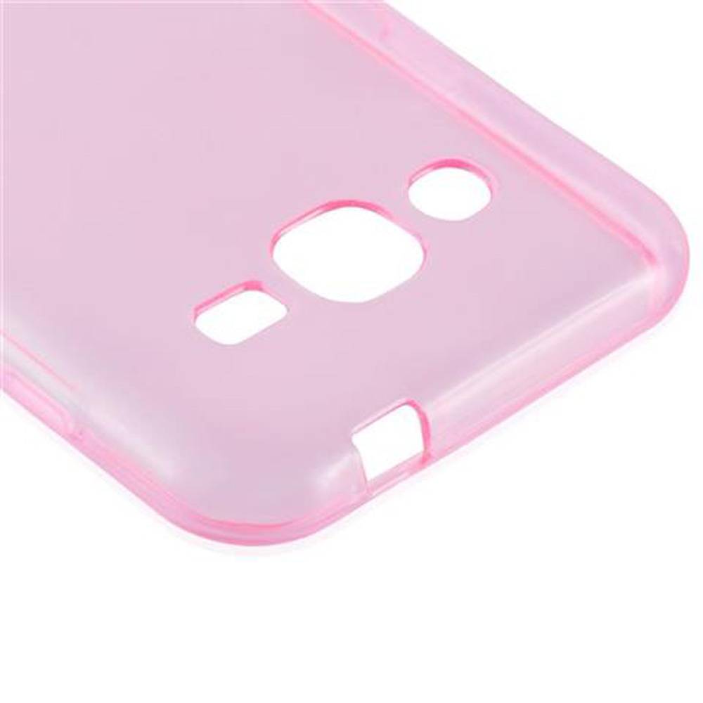 Cadorabo Hülle für Samsung Galaxy J2 2015 Schutz Hülle in Pink Schutzhülle TPU Silikon Cover Etui Case