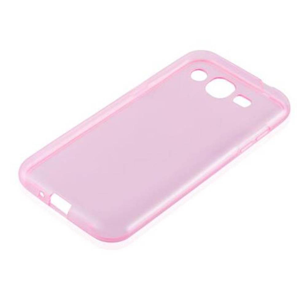 Cadorabo Hülle für Samsung Galaxy J2 2015 Schutz Hülle in Pink Schutzhülle TPU Silikon Cover Etui Case