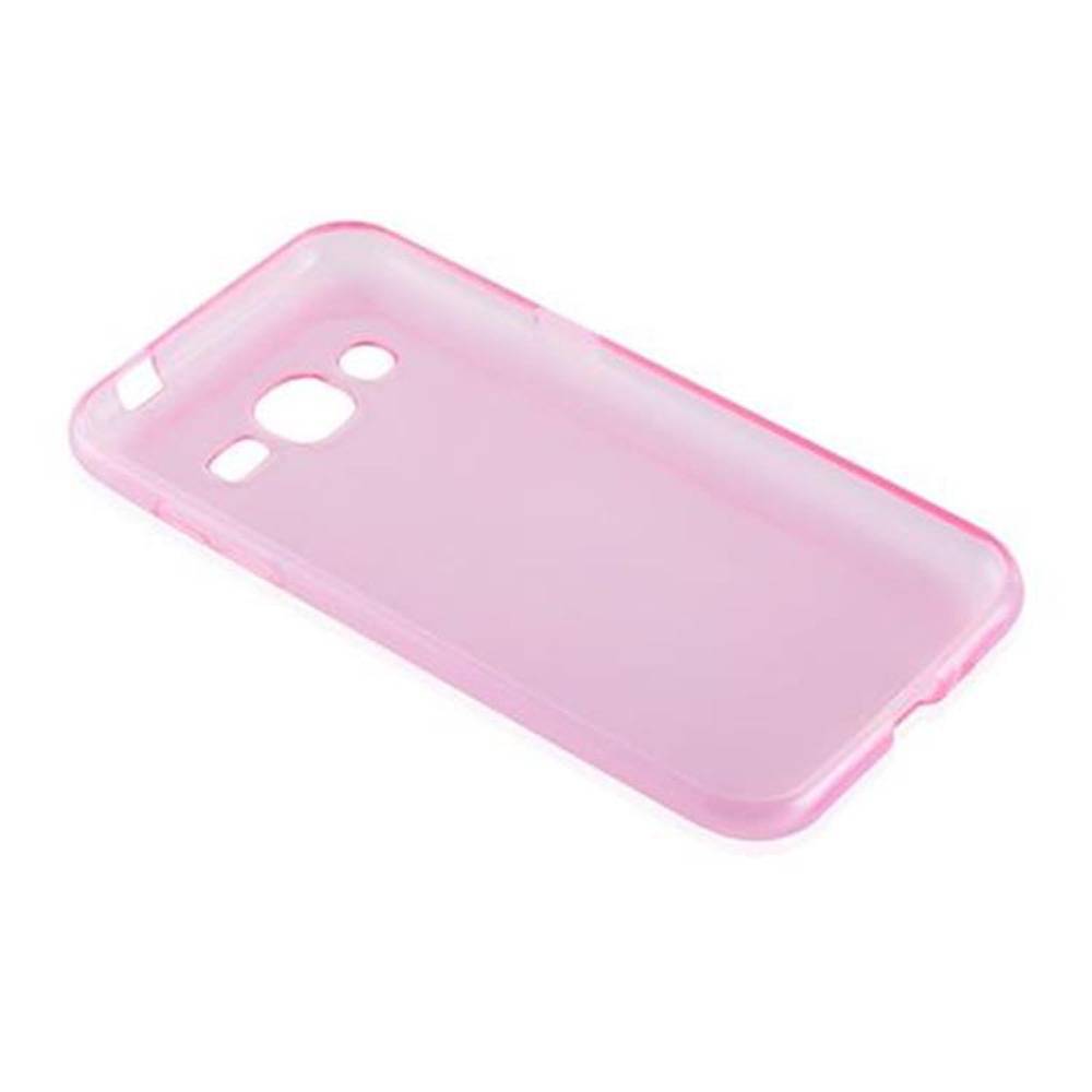 Cadorabo Hülle für Samsung Galaxy J2 2015 Schutz Hülle in Pink Schutzhülle TPU Silikon Cover Etui Case