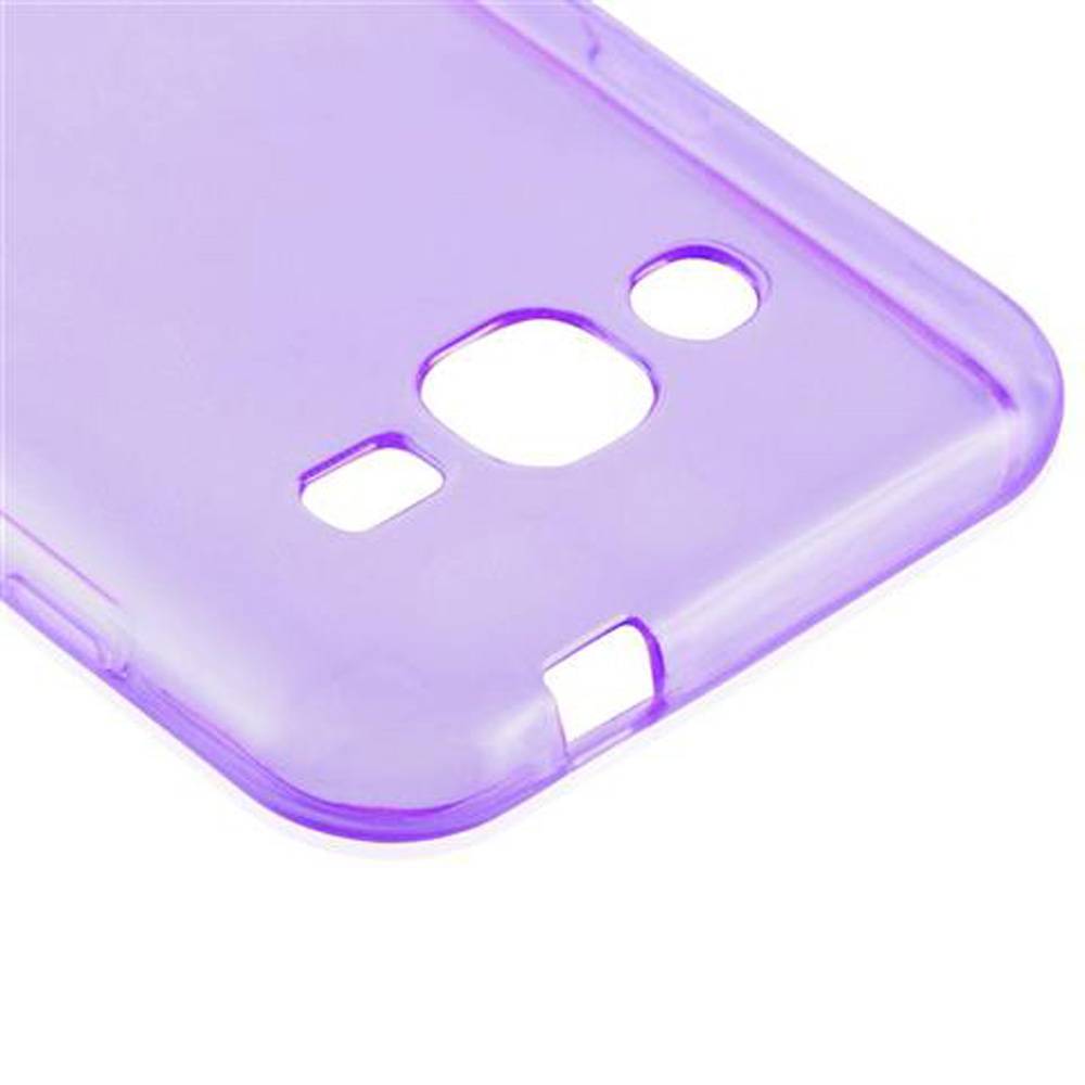 Cadorabo Hülle für Samsung Galaxy J2 2015 Schutz Hülle in Lila Schutzhülle TPU Silikon Cover Etui Case