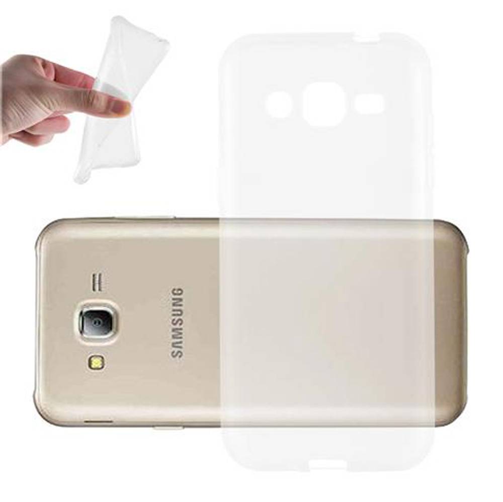 Cadorabo Hülle für Samsung Galaxy J2 2015 Schutz Hülle in Transparent Schutzhülle TPU Silikon Cover Etui Case