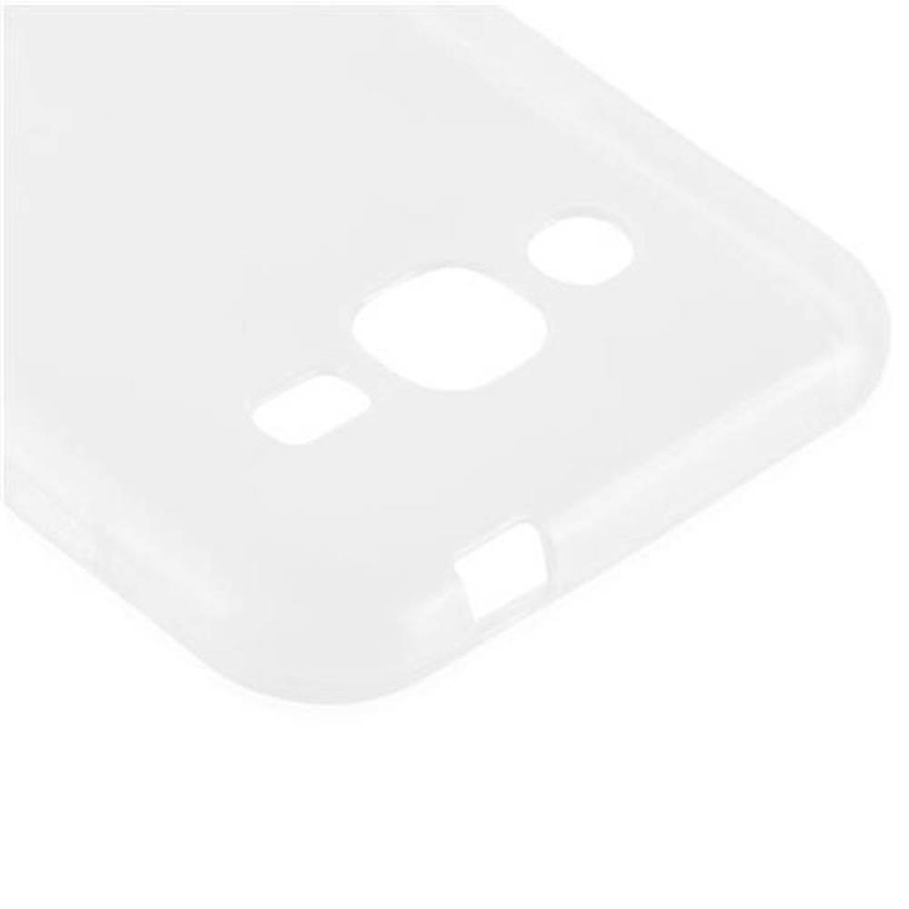 Cadorabo Hülle für Samsung Galaxy J2 2015 Schutz Hülle in Transparent Schutzhülle TPU Silikon Cover Etui Case