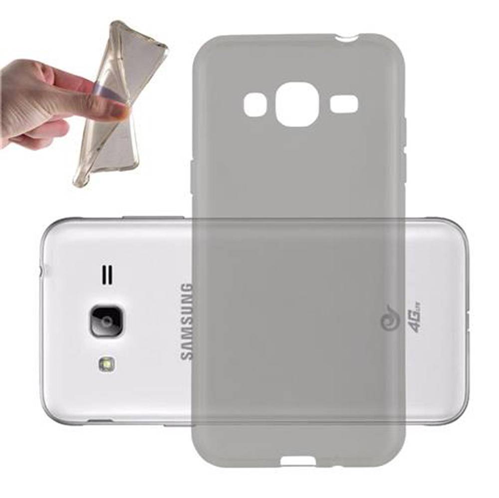Cadorabo Hülle für Samsung Galaxy J3 2016 Schutz Hülle in Schwarz Schutzhülle TPU Silikon Cover Etui Case