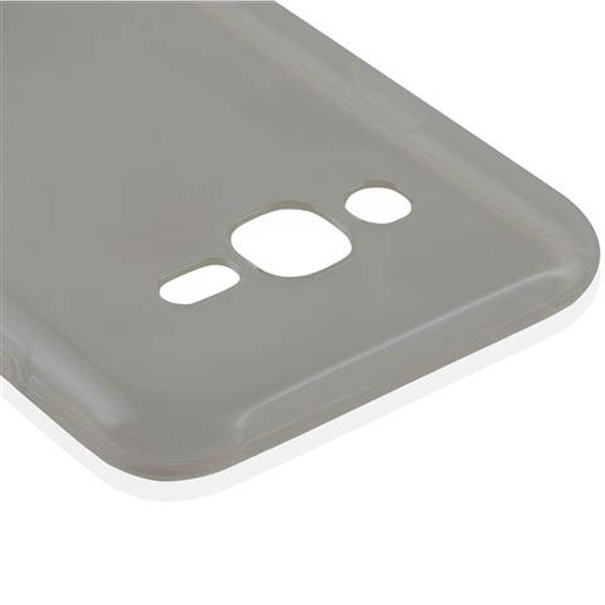 Flexible TPU Silikon Handy Schutzhülle - Hülle - ultra slim, transparent schwarz, Backcover für Samsung Galaxy J7 2015