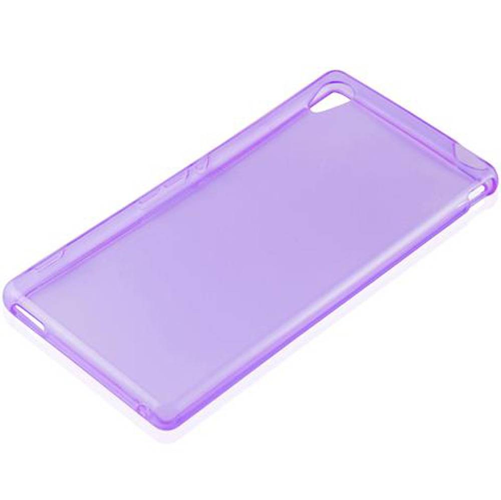 Cadorabo Hülle für Sony Xperia M4 AQUA Schutz Hülle in Lila Schutzhülle TPU Silikon Cover Etui Case