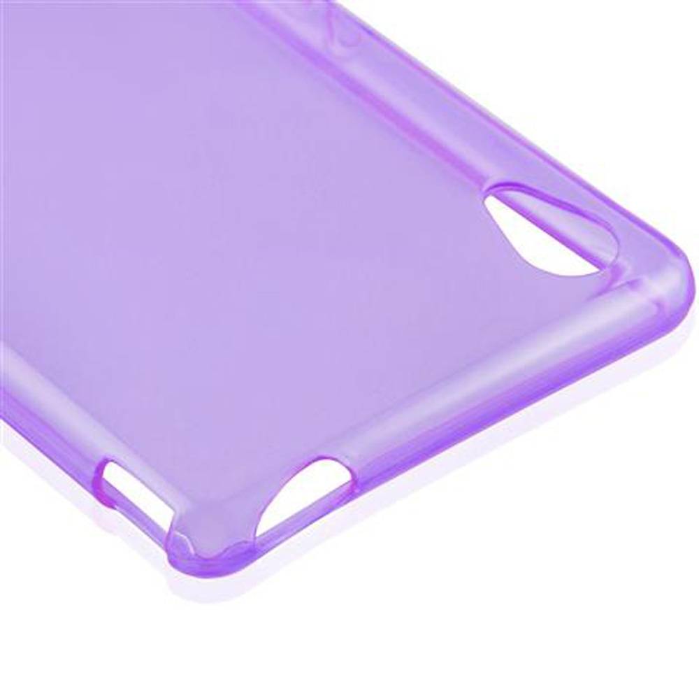 Cadorabo Hülle für Sony Xperia M4 AQUA Schutz Hülle in Lila Schutzhülle TPU Silikon Cover Etui Case