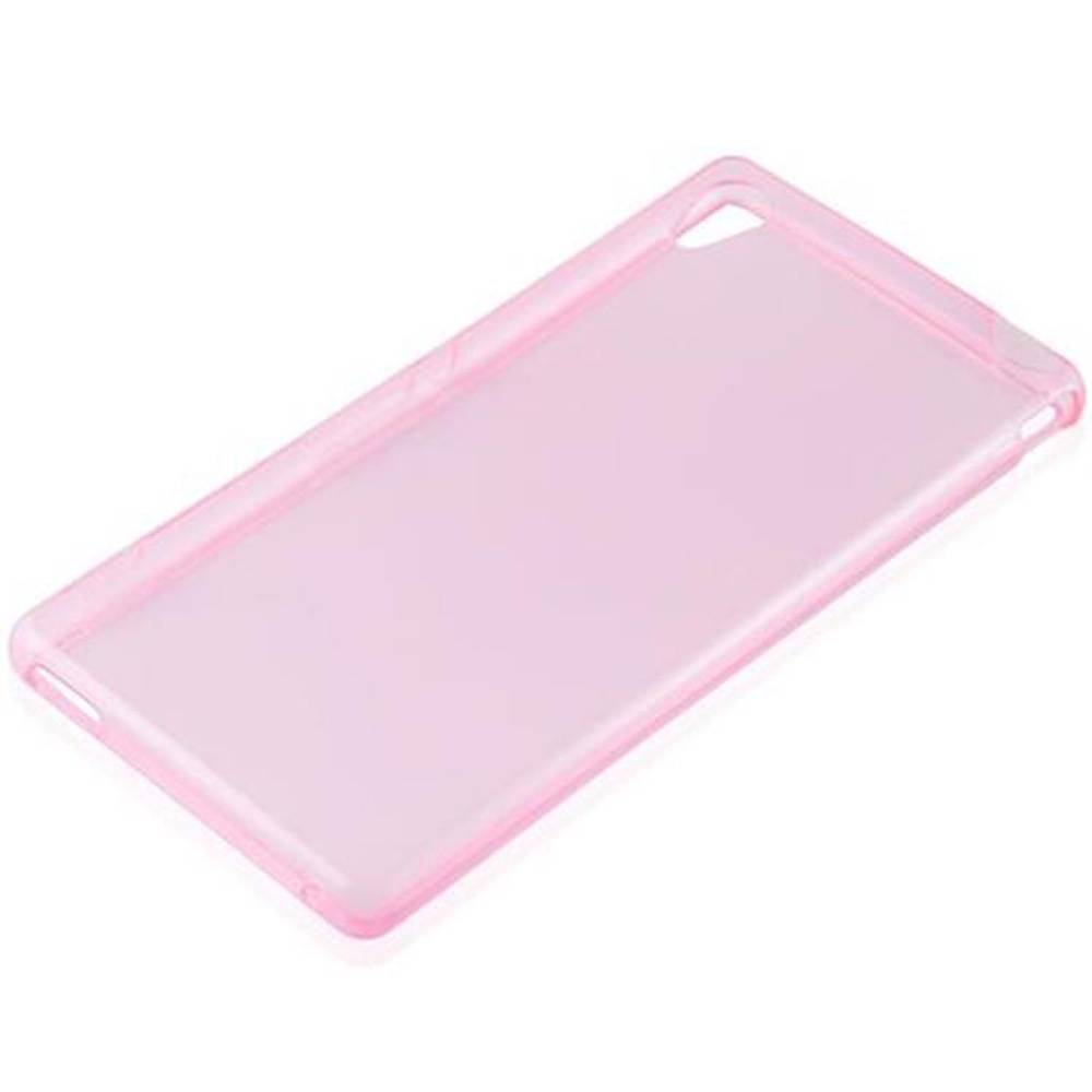 Cadorabo Hülle für Sony Xperia M4 AQUA Schutz Hülle in Pink Schutzhülle TPU Silikon Cover Etui Case