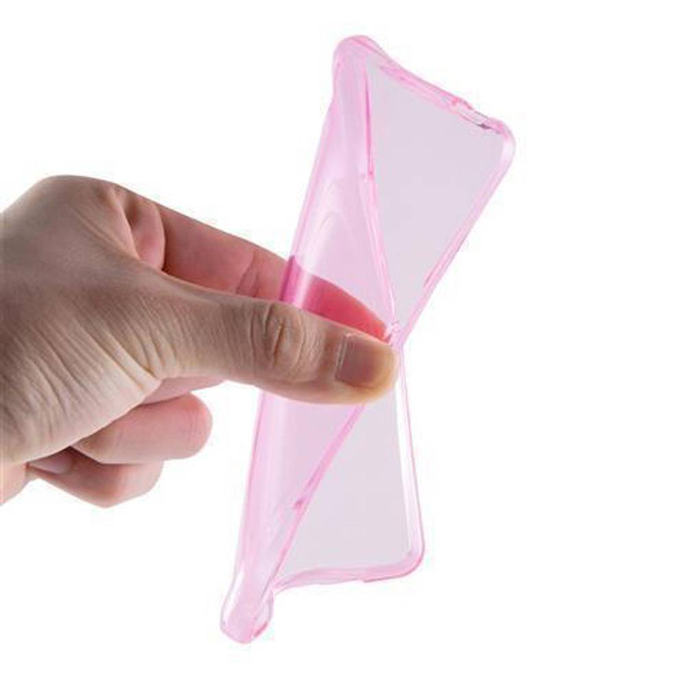 Cadorabo Hülle für Sony Xperia M4 AQUA Schutz Hülle in Pink Schutzhülle TPU Silikon Cover Etui Case