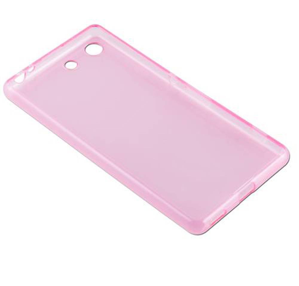 Cadorabo Hülle für Sony Xperia M5 Schutz Hülle in Pink Schutzhülle TPU Silikon Cover Etui Case