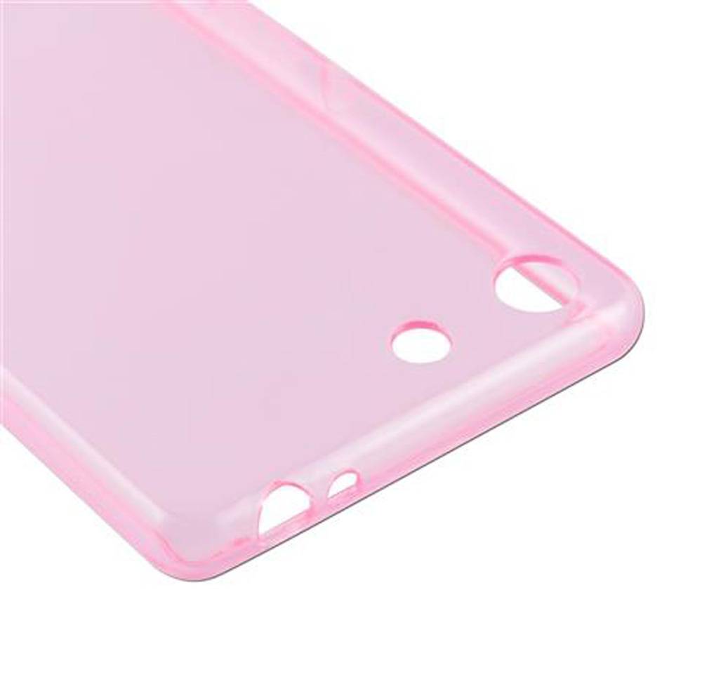 Cadorabo Hülle für Sony Xperia M5 Schutz Hülle in Pink Schutzhülle TPU Silikon Cover Etui Case